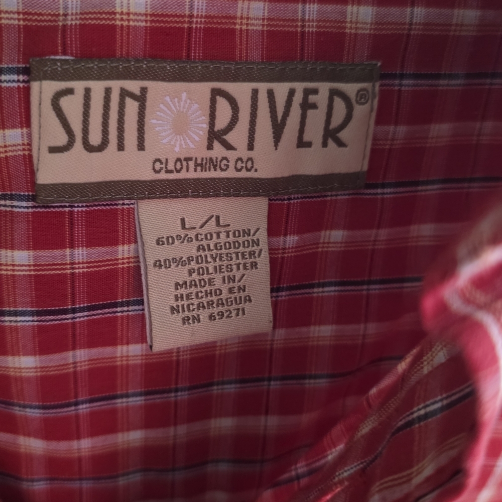Surf River Men's Classic Red Checkered Shirt - Picture 2 of 4